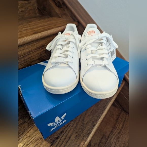 Adidas Stan Smith Women's Leather sneakers White and Pink, Size 8 New In Box - Picture 12 of 16